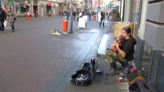 playing guitar for money