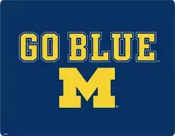 "Go Blue" flag with a Michigan "M"