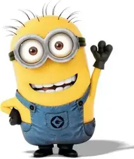 Minion raising hand