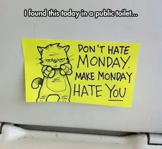 picture of a note found in a public toilet